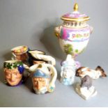 A Spode Copelands China fine porcelain potpourri and cover modelled as a Classical-style urn; two