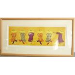 Irene GEORGE (TYACK) - a limited edition (140 of 500) colour print, 'Line Dancing'; signed lower