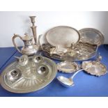 An assortment of mostly various late 19th to early 20th century silver-plated items to include