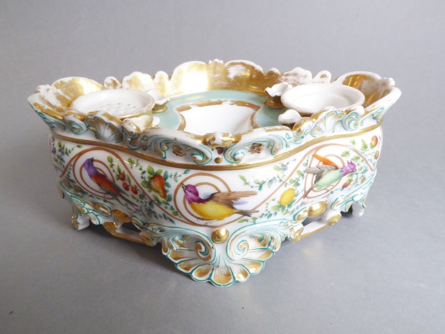 Two pieces of Dresden porcelain and one other Continental piece: a Dresden porcelain bowl with - Image 8 of 16