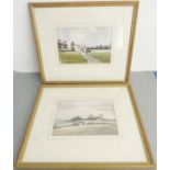 Anthony STILL - a  pair of signed watercolour studies: 'Barn at Windrush' and 'Evening near