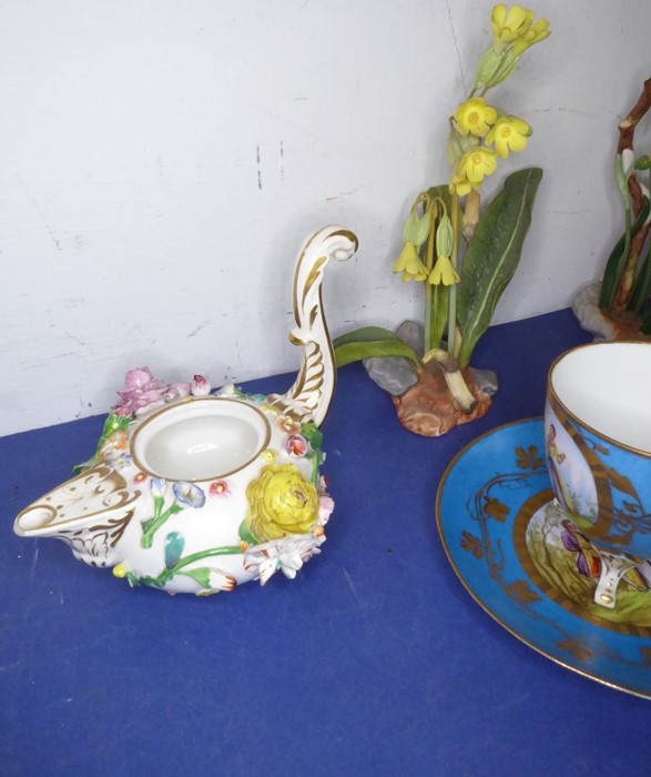 A good selection of mostly small late 19th/early 20th century decorative ornamental porcelain etc. - Image 4 of 11