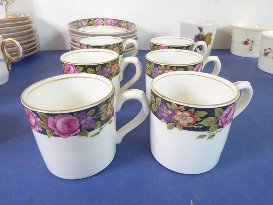 Three boxes of china:1 A Ridgeways part-dinner-service in the blue 'Ming' pattern comprising two - Image 13 of 16