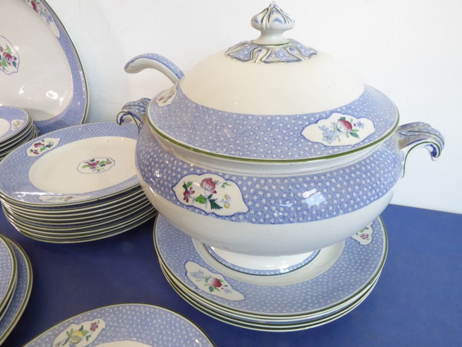 Three boxes of china:1 A Ridgeways part-dinner-service in the blue 'Ming' pattern comprising two - Image 5 of 16