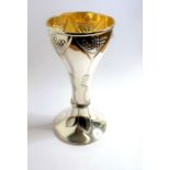 A silver Art Nouveau vase, hallmarked London 1900, marked 7788 to base