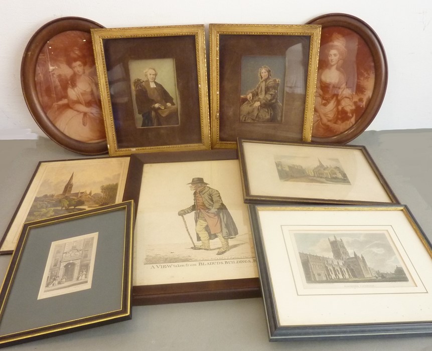 A good selection of mostly 19th century hand-coloured engravings, together with other similar