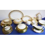 An Aynsley part dinner/tea service in the 7023 pattern and a Wedgwood part dinner service; the