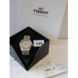 A gentleman's Tissot steel-cased Seastar quartz wristwatch on stainless steel strap; silvered dial