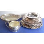 A good and varied assortment of platters and salvers; mostly late 19th to early 20th century and
