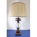 A modern designer lamp and shade modelled as a pineapple (67cm including shade, the base to the