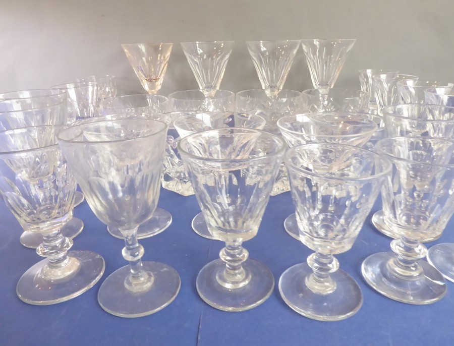 A good selection of hand-cut drinking glasses and a set of four sundae dishes - Image 3 of 5