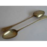 A pair of Old English pattern basting spoons, assayed London 1791 (2)