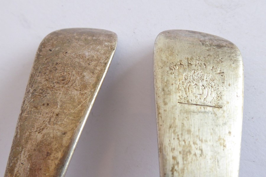 A pair of Old English pattern basting spoons, assayed London 1791 (2) - Image 4 of 4