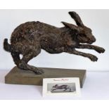Hamish Mackie, (b. 1973), a fine and large numbered limited edition (5/12) bronze sculpture 'Leaping