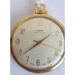 A gold-plated 'Oris' pocket watch