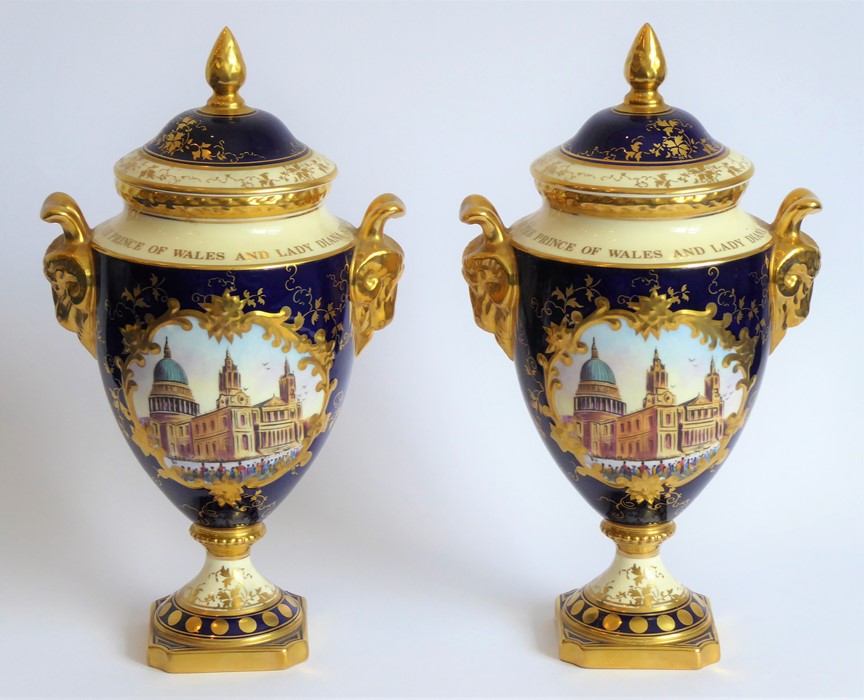 Four pieces of Fine Coalport porcelain: two limited edition (88 and 89 of 250) hand-gilded two- - Image 13 of 22