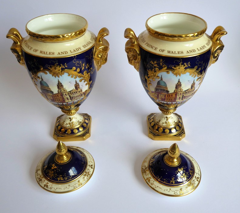 Four pieces of Fine Coalport porcelain: two limited edition (88 and 89 of 250) hand-gilded two- - Image 14 of 22