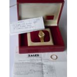 A lady's 18 carat yellow gold and diamond-set Oyster Perpetual Datejust Chronometer by Rolex,  the