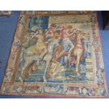 A modern wall tapestry 'Les Herauts' (The Heralds); a copy of a 17th century tapestry depicting