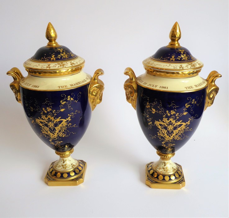 Four pieces of Fine Coalport porcelain: two limited edition (88 and 89 of 250) hand-gilded two- - Image 19 of 22