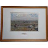A large colour fox hunting (harriers) print after Lionel Edwards, 'The High Peak on Flagg Moor