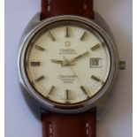 A gentleman's Omega Automatic Seamaster Cosmic 2000 steel-cased wristwatch; the signed silvered dial