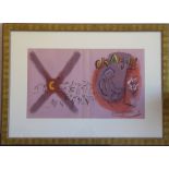 After Marc Chagall, ‘Lithograph II’, 12 ½ x 21 ins (31.5 x 53 cms) (CONDITION REPORT:  Two creases