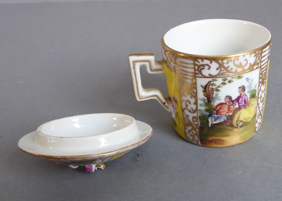 A selection of ceramics to include a shell-shaped bowl hand-decorated with floral sprays, Dresden - Image 9 of 33