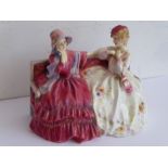A mid-20th century Royal Doulton hand-decorated porcelain figure model 'The Gossips'; HN 2025,