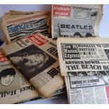A large quantity of music newspapers including 'Melody Maker', 'Record Mirror', 'Disc' etc. mostly