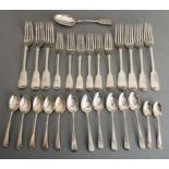 A good assortment of various mostly 19th century hallmarked silver flatware to include famous makers