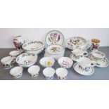 A Portmeirion 'Botanic Garden' part dinner/tea service: 7 x 22cm and 1 x 17cm plates, four serving