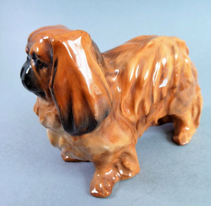 Six hand-decorated Royal Doulton porcelain dogs: Pekinese, Irish Setter, Jack Rusell with ball ( - Image 9 of 21