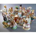 Twenty-one Beswick and Royal Albert Beatrix Potter figures to include Mr Benjamin Bunny, Mrs Rabbit,