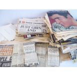Two boxes of ephemera and musical newspapers etc. to include 'Melody Maker' and Record Mirror' (