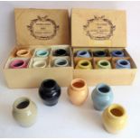 A selection of Fortnum & Mason miniature ceramic honey jars (boxed and loose)