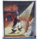 John Wynne-Morgan (British 1906-1991) - Circus Clowns. Signed upper left. Oil on canvas, 24 x 20 ins