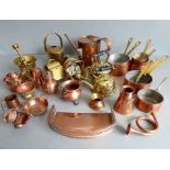 A good and interesting selection of assorted 19th century and later miniature copper and brassware