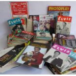 A large quantity of 'Elvis Monthly' magazine dating from 1960s etc. together with related, printed