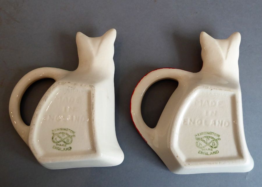 Sixteen ceramic cat models to include three blue-and-white Rye Pottery examples, one by Beswick and - Image 4 of 17