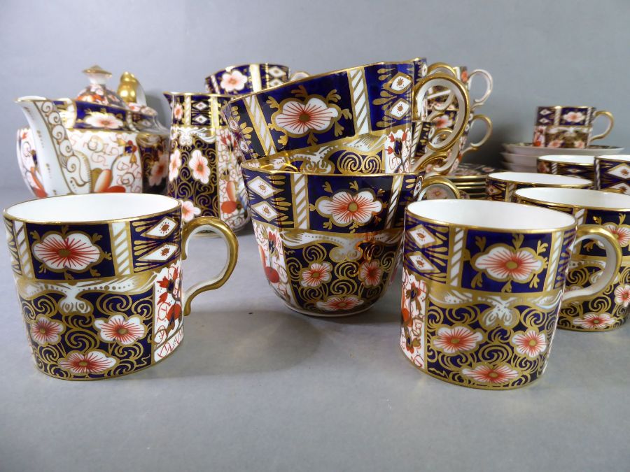 Royal Crown Derby tea and coffee wares; hand gilded and decorated in the Imari palette and - Image 3 of 18