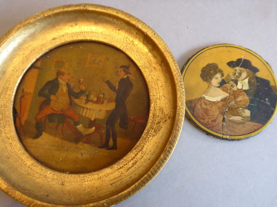 A pair of 19th century cast-brass neo-classical candlesticks in late 18th century style and one - Image 2 of 6