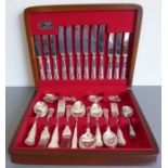 An Arthur Price' six-place cased cutlery service; in 'as new' and unused condition, silver-plated