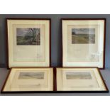A good set of four Lionel Edwards hunting prints: 'The Warwickshire (Dunsden)', 'The