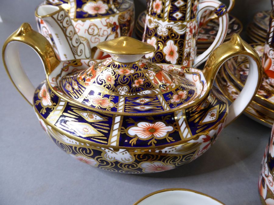 Royal Crown Derby tea and coffee wares; hand gilded and decorated in the Imari palette and - Image 2 of 18