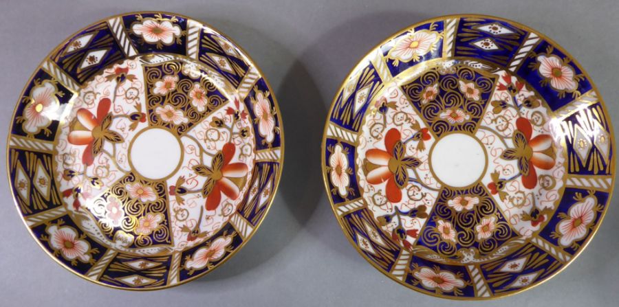 Royal Crown Derby tea and coffee wares; hand gilded and decorated in the Imari palette and - Image 15 of 18