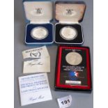 A cased silver proof coin commemorating the marriage HRH Prince of Wales and Lady Diana Spencer in