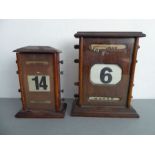 Two late 19th/early 20th century perpetual table calendars (the largest 24cm high)