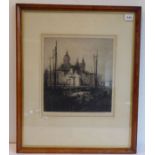 After ANDREW AFFLECK, Amsterdam, signed etching (printed image 11½ x 10½ ins, 29cm x 27cm),