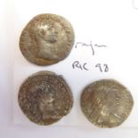 Nine Trajan denarii from the Lincolnshire 2018 hoard. (Rome mint). (Brit. Mus. cat. # 131-136)